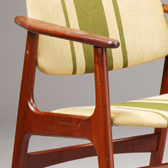 Armchairs, with armrests and leg structure in teak