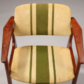 Armchairs, with armrests and leg structure in teak
