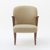 Armchairs, with armrests and legs teak